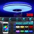 LED RGB Deckenlampe Dimmbar mit Bluetooth Musik Lautsprecher App Fernbedienung