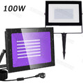 100W LED Fluter UV Schwarzlicht Strahler Fluter Wasserdicht Scheinwerfer Lila