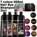 Haarfärbeshampoo, Natürliches Sofort Haarfarben Shampoo 3 in 1 Hair Dye Shampoo