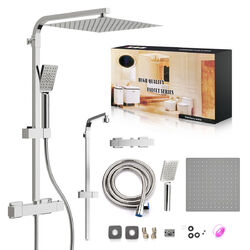 Duschsystem Regendusche Massage Duschpaneel Duschset mit Handbrause Edelstahl