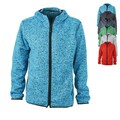 James & Nicholson Herren Strickfleece Kapuzenjacke KNITTED FLEECE HOODY - JN589