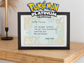 REAL Pokemon Diploma Platinum Version NDS Custom Name Language Gift A4