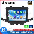 2G+64G Android 14 Autoradio Für Opel Astra K 2015-2019 Carplay GPS NAVI RDS SWC