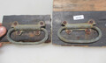 Antike Messing Schubladengriffe Ziehen Kommode Truhe Truhe Box Vintage 4"W