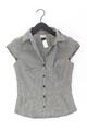 H&M Karobluse Bluse für Damen Gr. 36, S kariert Kurzarm schwarz aus Baumwolle