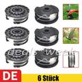 6 Stk Spulen Für LIDL Parkside Akku-Rasentrimmer PRTA 20-Li A1, B2, C3