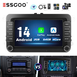 DAB+ Carplay Autoradio Android 13 GPS Für VW GOLF 5 6 Passat B6/7 Touran EOS 64G