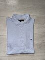 Tommy Hilfiger Poloshirt Hellblau Gr. M Shirt Kurzarm Oberteil Slim Fit