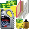MANN INSPEKTIONSPAKET+FUCHS 5W-40 ÖL passend für OPEL CORSA D 1.3 CDTI BIS 2011