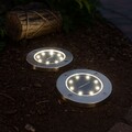 Solarleuchte Solarlampe Außenlampe Garten Wetterfest Erdspieß Edelstahl LED 2x