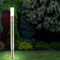 LED Stand Lampe Garten Bewegungsmelder Edelstahl Steckdosen Außen Steh Leuchte