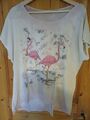 hübsches Shirt mit Flamingos ärmellos One Size