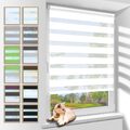 Doppelrollo Klemmfix ohne Bohren Fensterrollo Zebrarollo Duoroll Seitenzugrollo