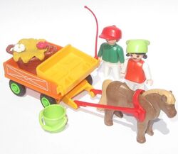 Playmobil PONYKUTSCHE Ponywagen Kinder Junge Mädchen Pony Kutsche Ponyhof Korb