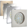 10 Pack Einbaustrahler GU10 Eckig Quadrat Einbauring Einbauleuchte Set LED