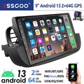 Für Fiat 500 2007-2015 2+64G Android 13 Carplay Autoradio GPS BT WIFI RDS KAM 9"