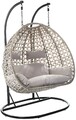 Hängekorb Hängesessel TWO Polyrattan - mit Gestell und Kissen für zwei Personen