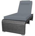 Sonnenliege Gartenliege Liege Liegestuhl Rattanliege Polyrattan Rattan Balkon