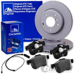 ATE BREMSSCHEIBEN 280mm + CERAMIC BELÄGE VORNE passend für MINI R56 R57 R58 R59VA 280x22mm // mit Warnkontakt // LANGLEBIG + STAUBARM