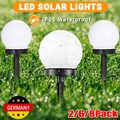 2~8Stk LED Solar Gartenleuchte Kugel Set Solarleuchte Außen Garten Lampe leuchte
