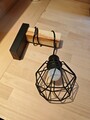 Wandleuchte EGLO Townshend 5 Vintage Lampe Wandlampe Schwarz Holz Industrial E27