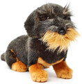 Uni-Toys - Rauhaardackel, Sitzend (Ohne Leine) - 22 Cm (Höhe) - Plüsch-Hund, Dac