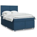 Boxspringbett mit Matratze Lattenrost Bettgestell Polsterbett Bett Stoff vidaXL