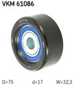 SKF VKM 61086 Umlenk-/Führungsrolle, Keilrippenriemen für Toyota