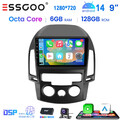 8 Core Carplay DAB+ Autoradio Android 14 Für Hyundai i30 2006-2011 GPS Navi Kam+
