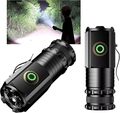 Mini LED Taschenlampe Aufladbar USB Super Hell Akku 5 Lichtmodi Wasserdichte