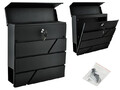 MALATEC® Briefkasten Edelstahl Postkasten Zeitungsfach Post S6238 - anthrazit