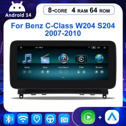 Android 14 Carplay Autoradio GPS 10,25" Für Mercedes Benz C-Klasse W204 NTG 4.0