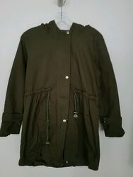 Lesara Damen Jacke Übergangsjacke leichte Jacke mit Kapuze Gr. M, khaki grün 