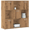 Bücherregal Raumteiler mit 9 Fächern Büroregal Standregal Wandregal 90x30x90cm