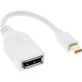 10x InLine Kabel Mini DisplayPort Stecker zu DisplayPort Buchse, 4K2K, weiß, 0,1