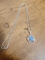 halskette mit anhänger Opal 925-835 Silber 45,5cm (022)