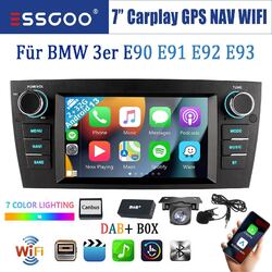 32G DAB+ Carplay Android 13 Autoradio GPS RDS BT Kam Für BMW 3er E90 E91 E92 E93