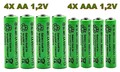 4X AA AAA Akku 3000mAh 4000mAh - wiederaufladbare Batterien Typ NI-MH Batterien