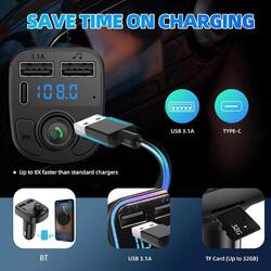 NEW Handsfree Bluetooth FM Transmitter Car Radio MP3 USB Player Charger I9I5