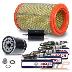 INSPEKTIONS-KIT INSPEKTIONSPAKET FILTER-SATZ 4 BOSCH KERZEN D FÜR RENAULT TWINGO### 3x FILTER+KERZEN+ÖLABLASSSCHRAUBE=KOMPLETTSATZ ###