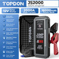TOPDON JS2000 Starthilfe Jump Starter 16000mAh 2000A Ladegerät Booster Powerbank