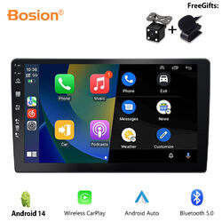 DSP CarPlay Autoradio Android 14 GPS Navi 9'' Touchscreen 4G+64G USB WIFI Stereo