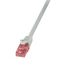 LogiLink Patchkabel Ethernet RJ45 Cat.6 U/UTP PrimeLine ungeschirmt grau 25cm