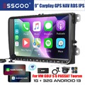 Android 13 32G DAB+ Carplay Autoradio Kam MIK Für VW GOLF 5 Tiguan Touran Caddy