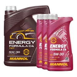 Motoröl MANNOL 7917 Energy Formula C4 5W-30 ACEA C4, MB 226.51, 8 Liter