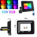 RGB LED Fluter Außen Strahler Flutlicht Garten Scheinwerfer mit Fernbedienung DE