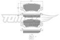 TOMEX Brakes Bremsbelagsatz, Scheibenbremse TX 13-75 für TOYOTA