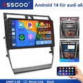 9" für Audi A6 S6 RS6 C5 1997-2004 Android 14 Autoradio GPS NAVI Wifi RDS 4+64GB
