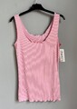 Shirt Tank Top Trägershirt Damen Gr. 36 38 40 S M L Italy Viskose 4 Farben Rippe
