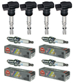 4x ESEN SKV Zündspule +4x NGK Zündkerze Laser Platinum für VW EOS 1F7 1F8